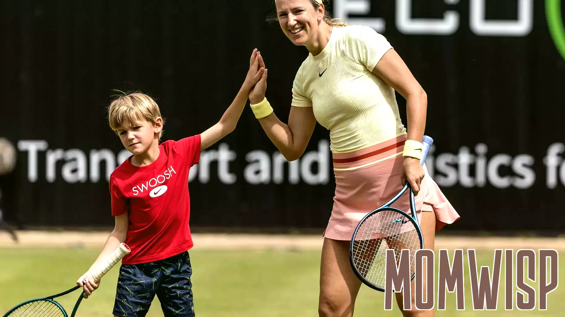 Victoria Azarenka Captures a Heartwarming Parenting Moment at Son's Ice Hockey Tournament